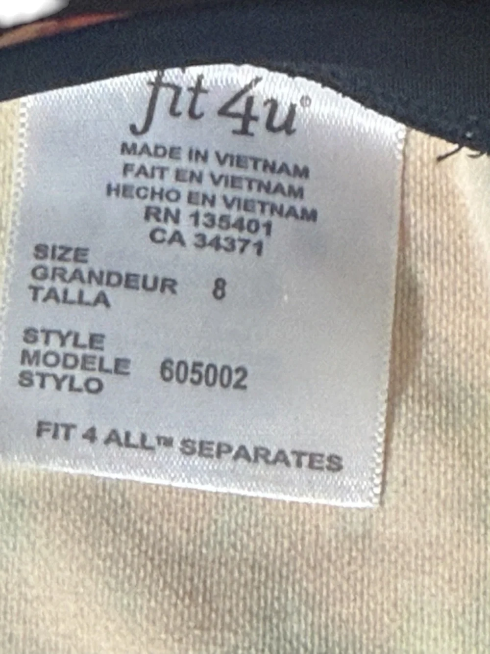 Fit4U Floral Zip Rash Guard Size 8 Fits Small Built-In Bra Pink Multi-Color - Picture 8 of 8